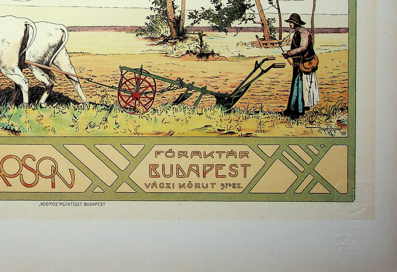 Árpád BASCH : La laboureuse, Lithographie originale signée