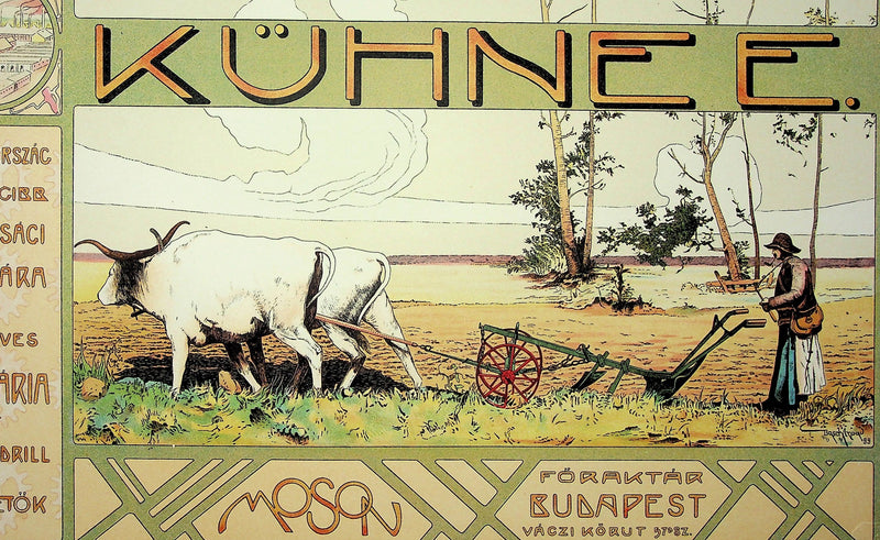 Árpád BASCH : La laboureuse, Lithographie originale signée
