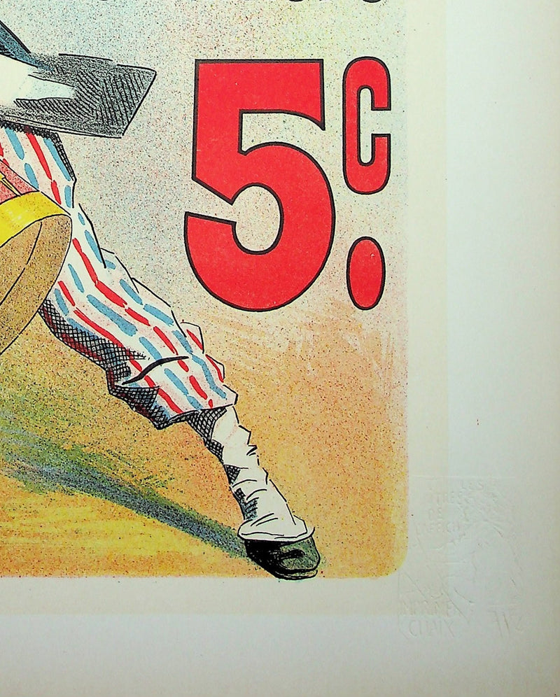 Jules CHERET : Jeune garçon au tambour, Lithographie originale signée
