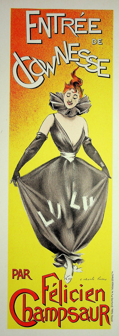Charles LUCAS : La femme clown, Lithographie originale signée