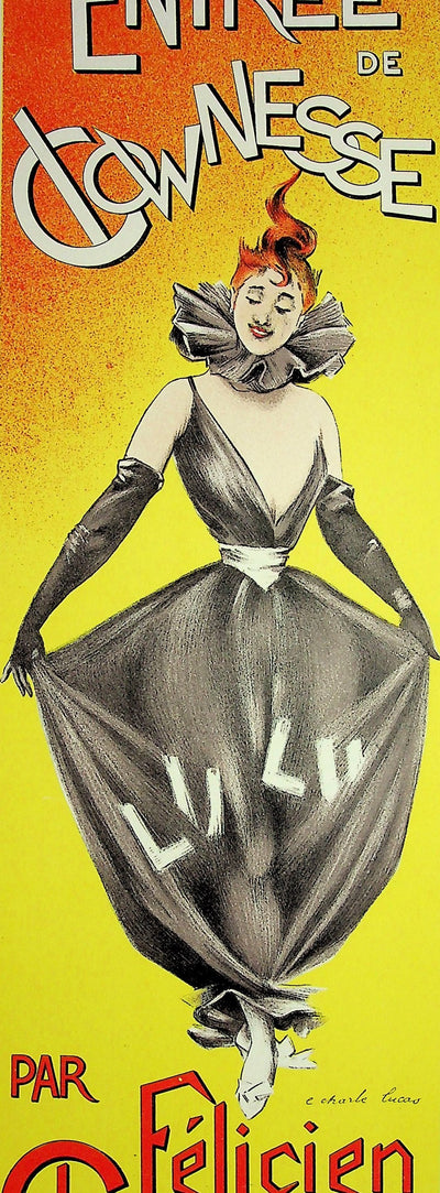 Charles LUCAS : La femme clown, Lithographie originale signée