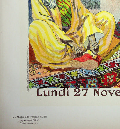 René PEAN : Sur les tapis d'Orient, Lithographie originale signée