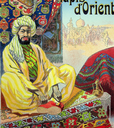 René PEAN : Sur les tapis d'Orient, Lithographie originale signée