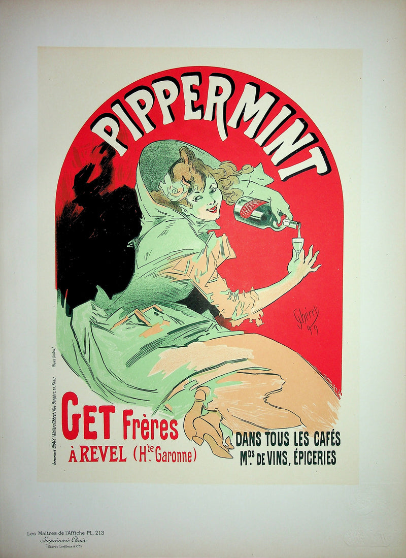 Jules CHERET : Pippermint, Lithographie originale signée