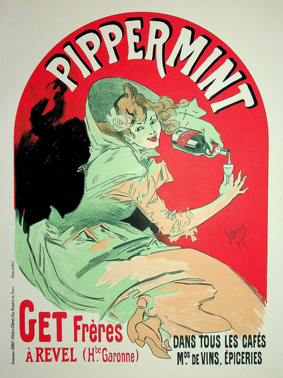 Jules CHERET : Pippermint, Lithographie originale signée