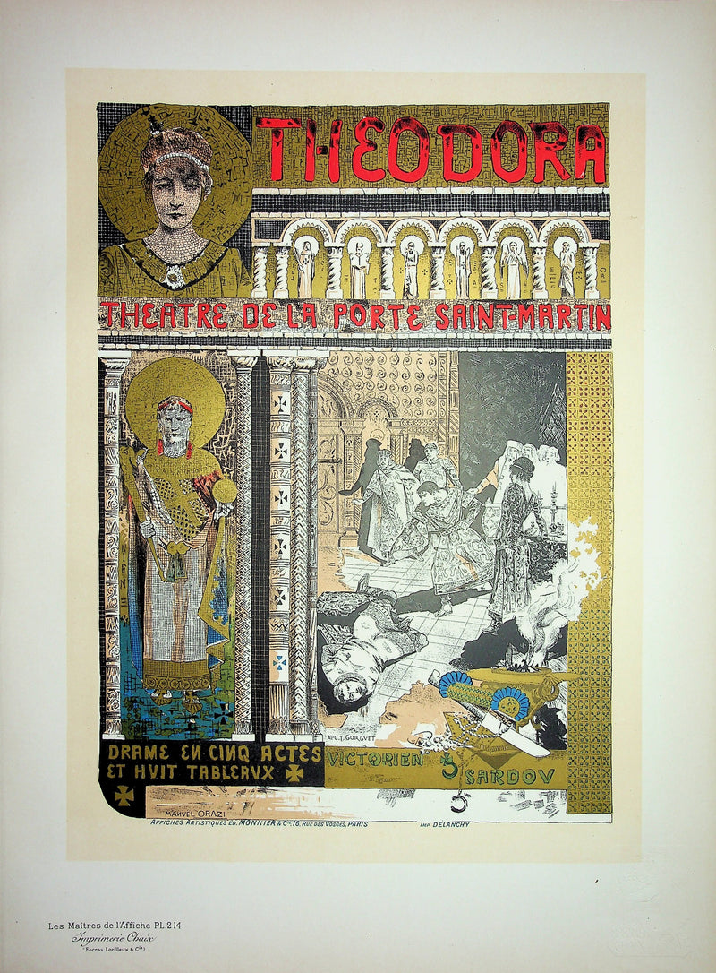 Manuel ORAZI : Theodora, Lithographie originale signée