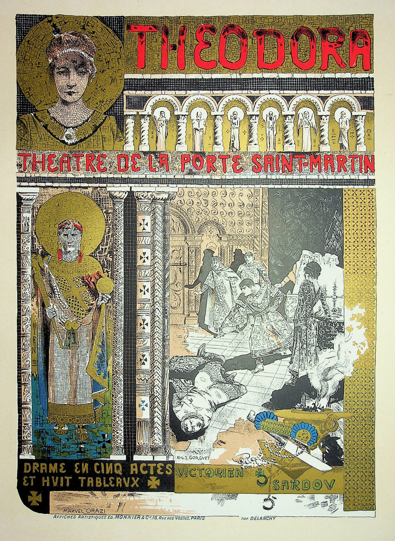 Manuel ORAZI : Theodora, Lithographie originale signée