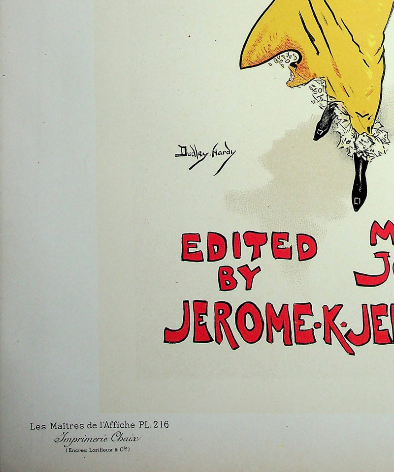 Dudley HARDY : Femme en costume jaune, Lithographie originale signée