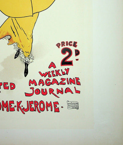 Dudley HARDY : Femme en costume jaune, Lithographie originale signée