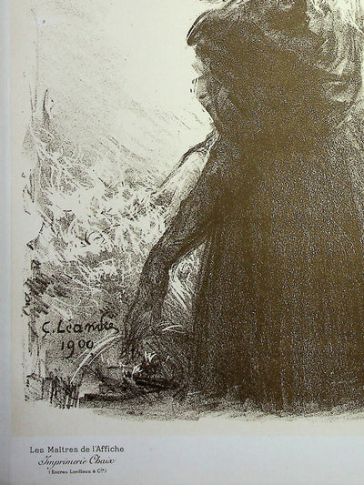 Charles LÉANDRE : Femme en robe noire, Lithographie originale signée