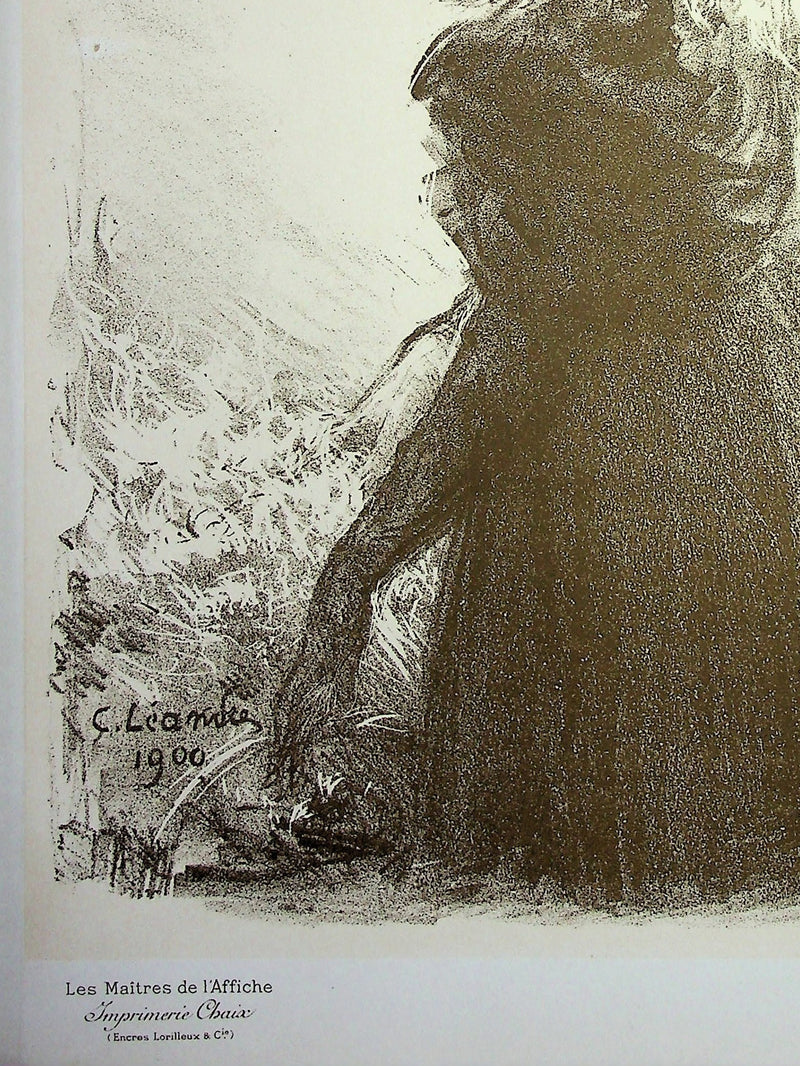 Charles LÉANDRE : Femme en robe noire, Lithographie originale signée
