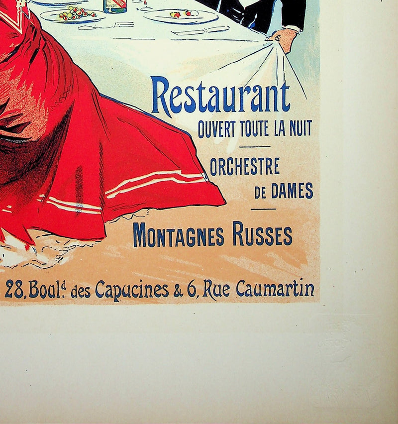 Jules CHERET : La Taverne Olympia, Lithographie originale signée