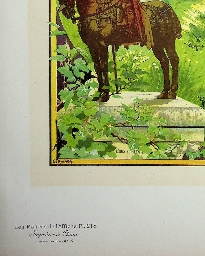 Gustave FRAIPONT : Le chevalier devant le Château, Lithographie originale signée