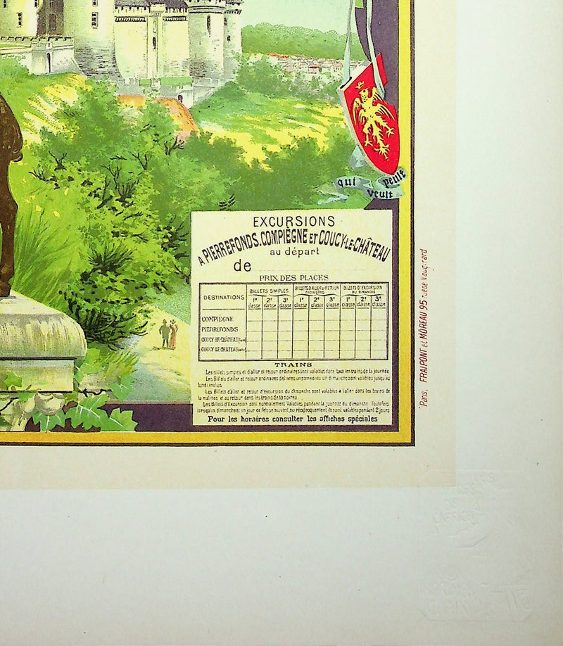 Gustave FRAIPONT : Le chevalier devant le Château, Lithographie originale signée