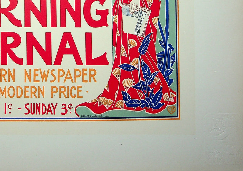 Louis John RHEAD : The Morning Journal, Lithographie originale signée