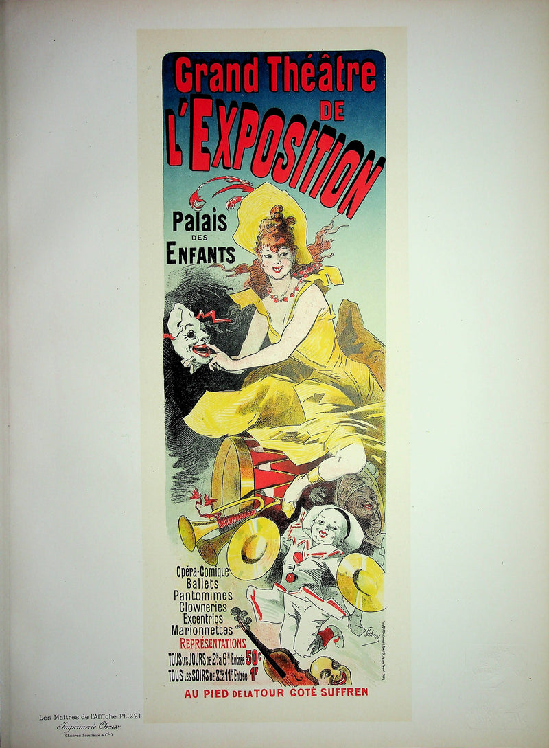 Jules CHERET : La femme en jaune, Lithographie originale signée