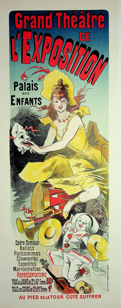 Jules CHERET : La femme en jaune, Lithographie originale signée