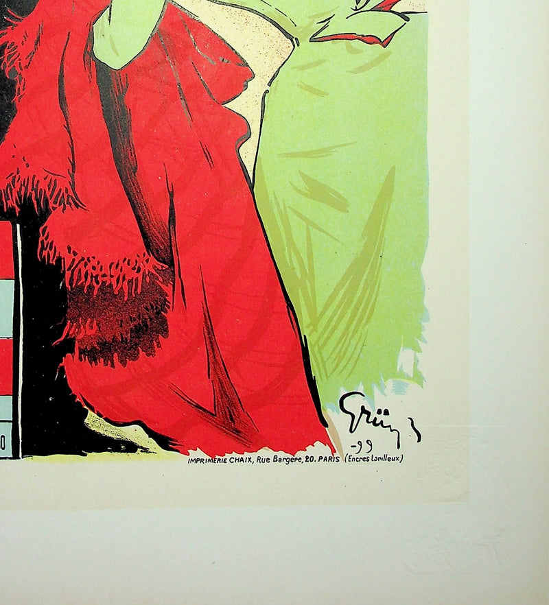 Jules GRUN : Compagnie de chemins de fer de Londres, Lithographie originale signée