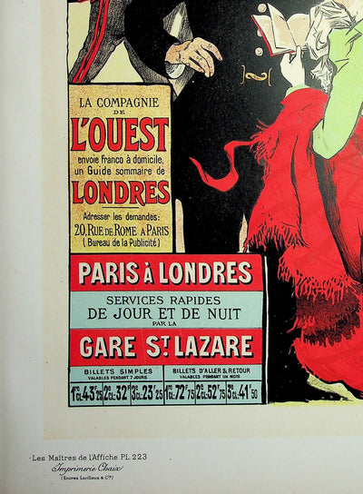Jules GRUN : Compagnie de chemins de fer de Londres, Lithographie originale signée