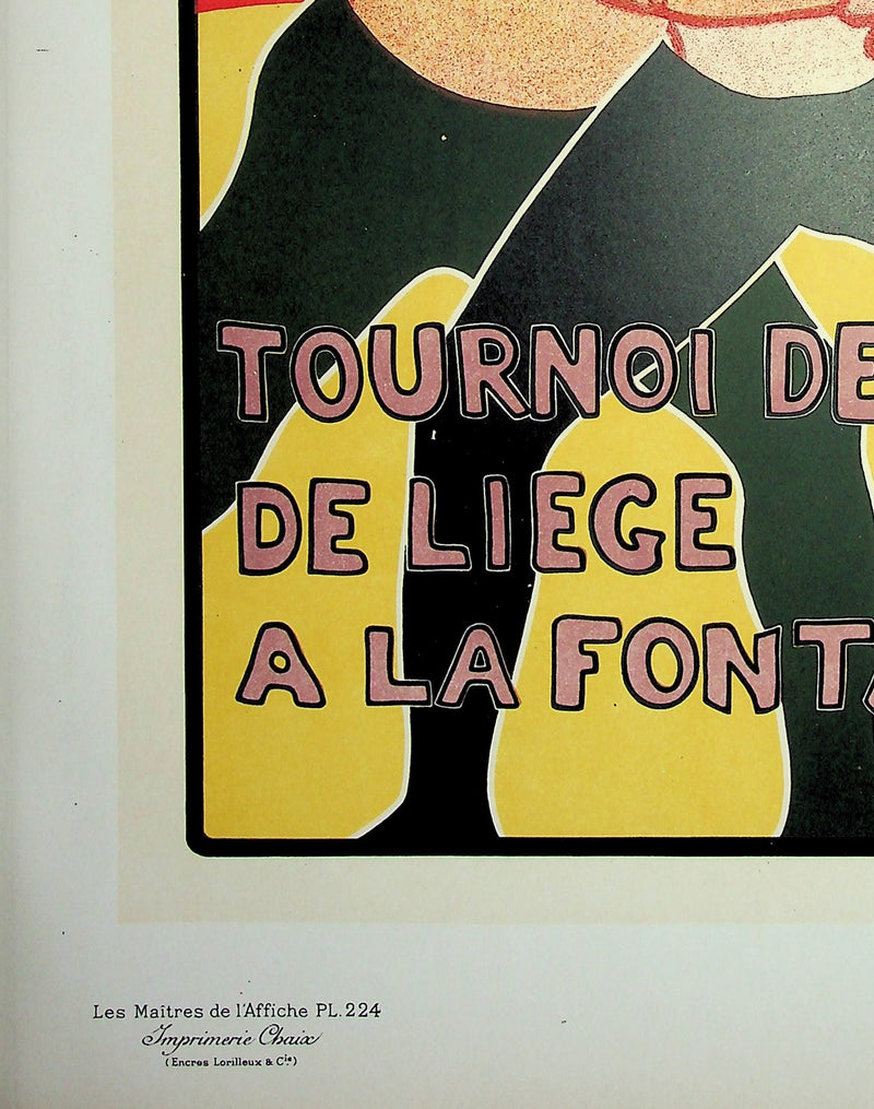Armand RASSENFOSSE : Deux lutteurs à Liège, Lithographie originale signée