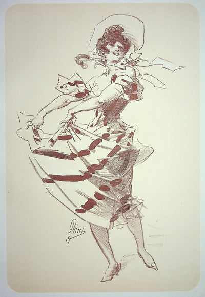 Jules CHERET : La danseuse, Lithographie originale signée