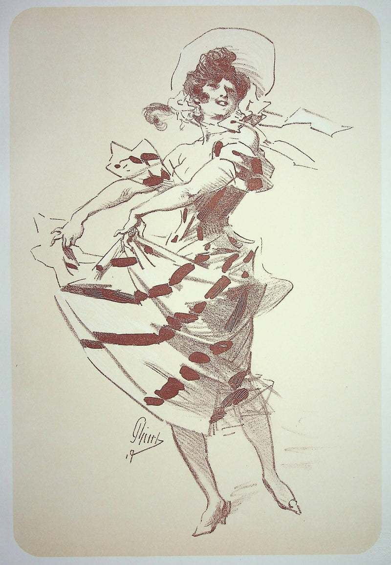 Jules CHERET : La danseuse, Lithographie originale signée