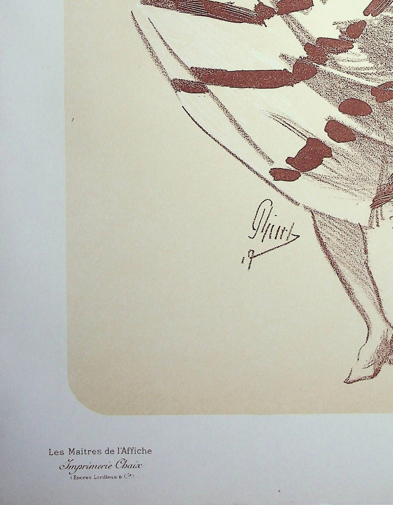 Jules CHERET : La danseuse, Lithographie originale signée