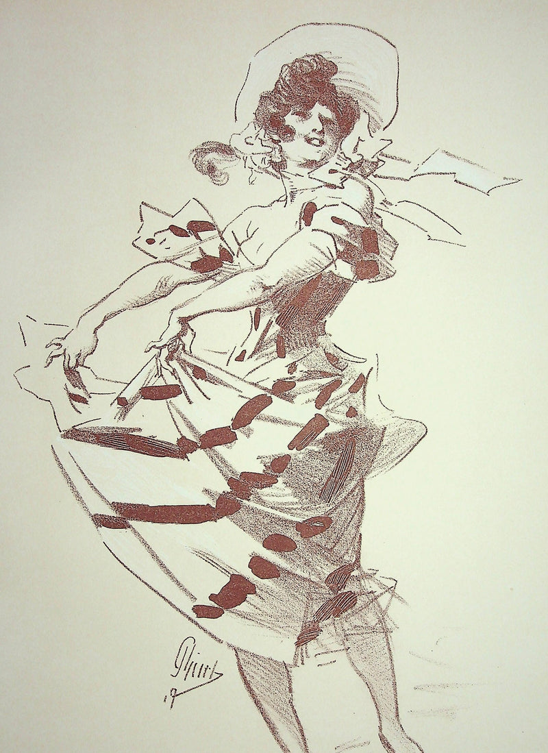 Jules CHERET : La danseuse, Lithographie originale signée