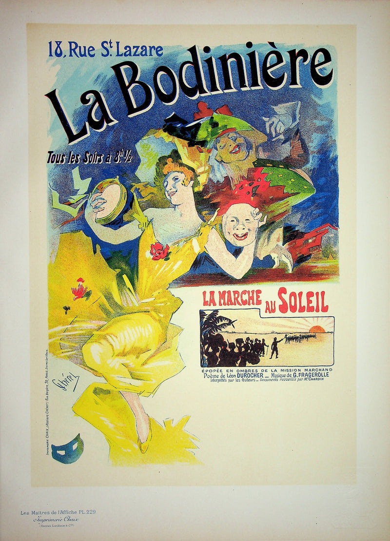 Jules CHERET : La marche du soleil, Lithographie originale signée