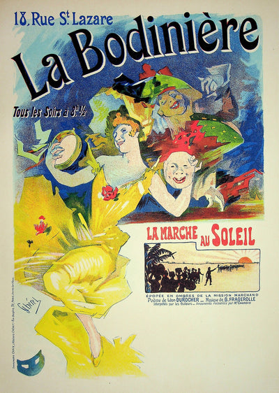 Jules CHERET : La marche du soleil, Lithographie originale signée