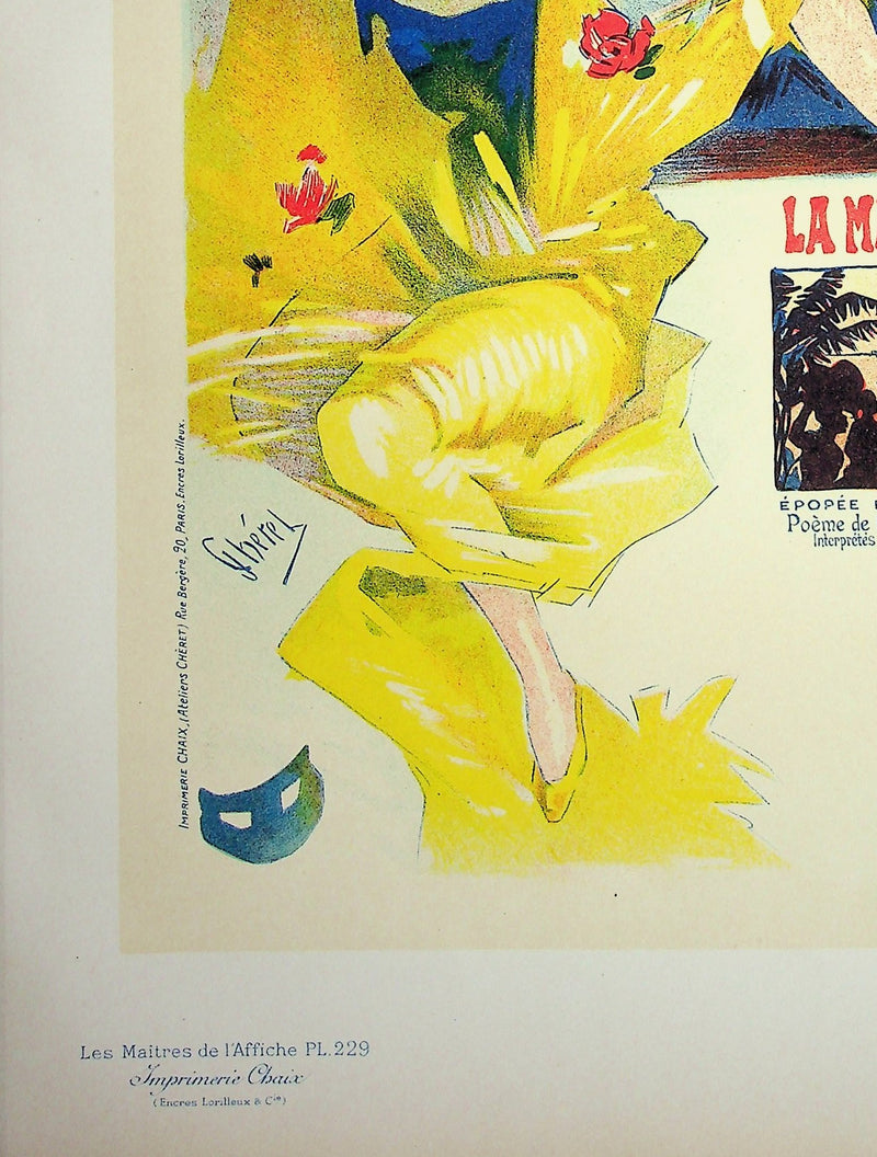 Jules CHERET : La marche du soleil, Lithographie originale signée