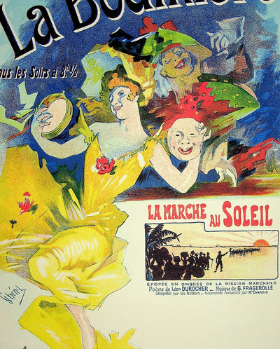 Jules CHERET : La marche du soleil, Lithographie originale signée