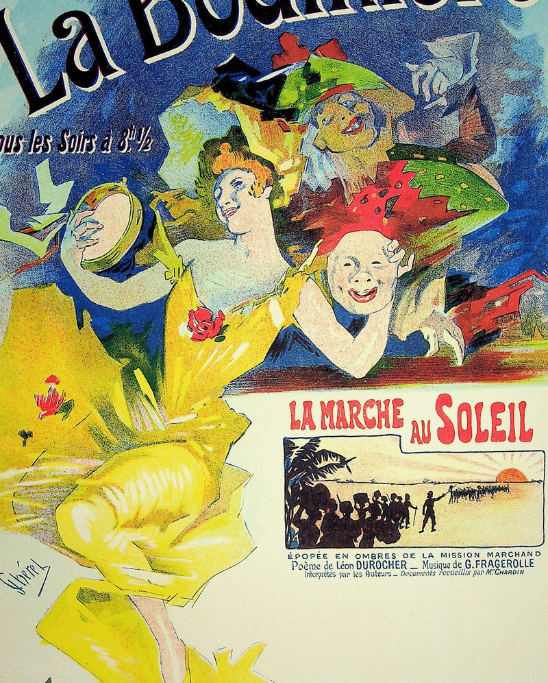 Jules CHERET : La marche du soleil, Lithographie originale signée
