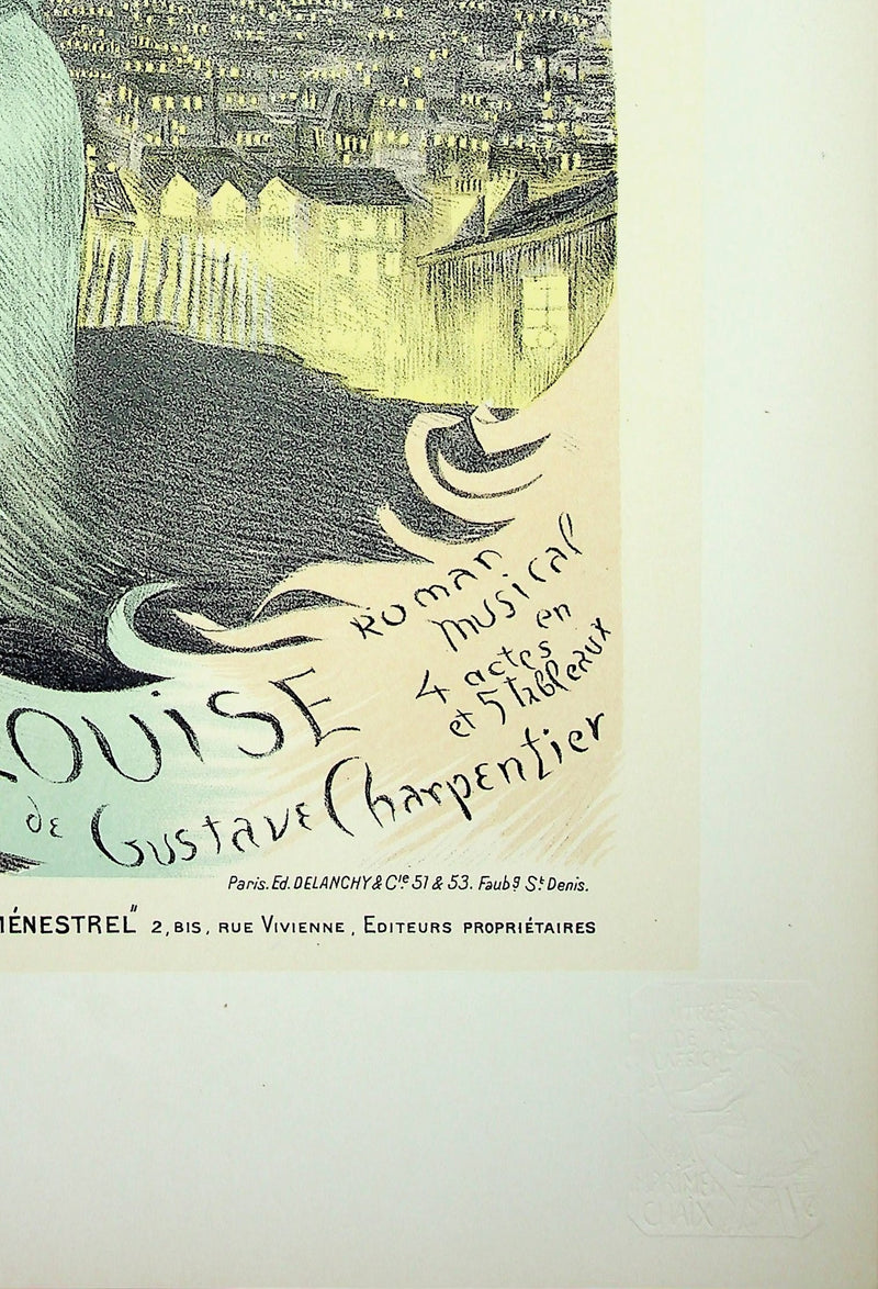 Georges Antoine ROCHEGROSSE : Le couple amoureux, Lithographie originale signée
