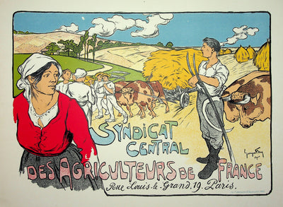 Georges FAY : La force paysanne, Lithographie originale signée