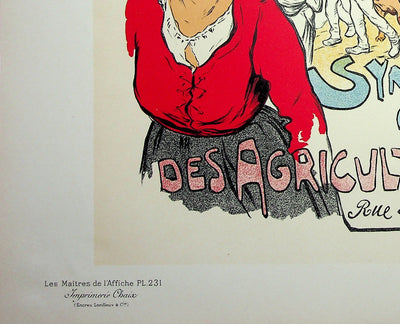 Georges FAY : La force paysanne, Lithographie originale signée