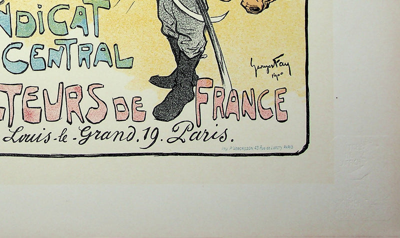 Georges FAY : La force paysanne, Lithographie originale signée