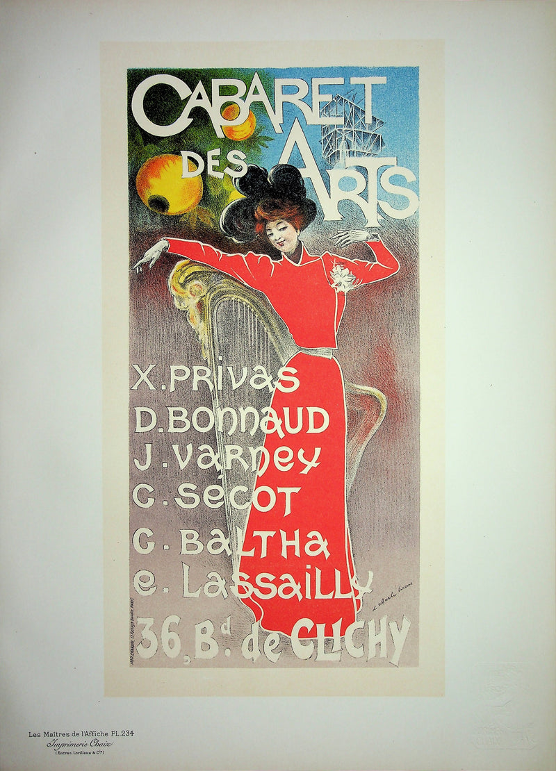 Charles LUCAS : Cabaret des arts, Lithographie originale signée