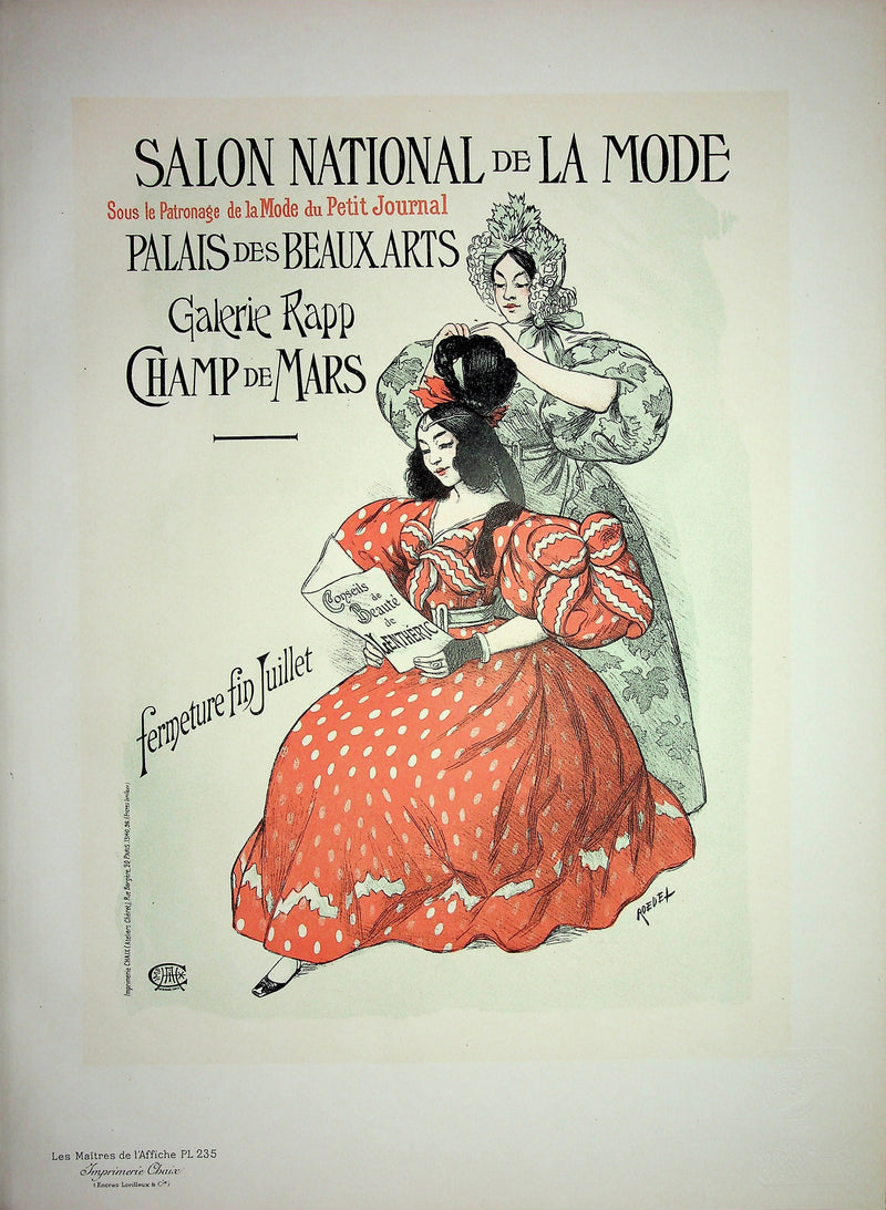 Auguste ROEDEL : La  coiffure de l’élégance, Lithographie originale signée