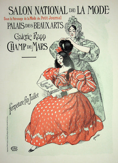 Auguste ROEDEL : La  coiffure de l’élégance, Lithographie originale signée