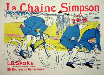 Henri DE TOULOUSE LAUTREC : La chaîne Simpson, Lithographie originale signée