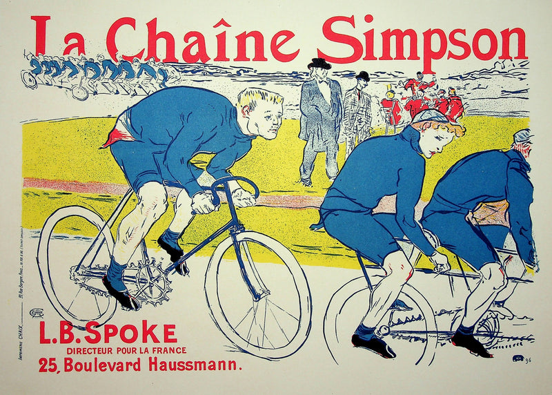 Henri DE TOULOUSE LAUTREC : La chaîne Simpson, Lithographie originale signée
