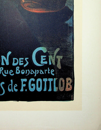 Fernand Louis GOTTLOB : Salon des Cent, Lithographie originale signée