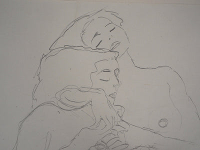 Gustav KLIMT : Deux nus, Lithographie originale (photo de détail 4) - Crédit photo : Galerie Art.Paris