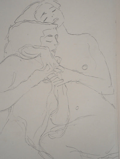 Gustav KLIMT : Deux nus, Lithographie originale (photo de détail 3) - Crédit photo : Galerie Art.Paris