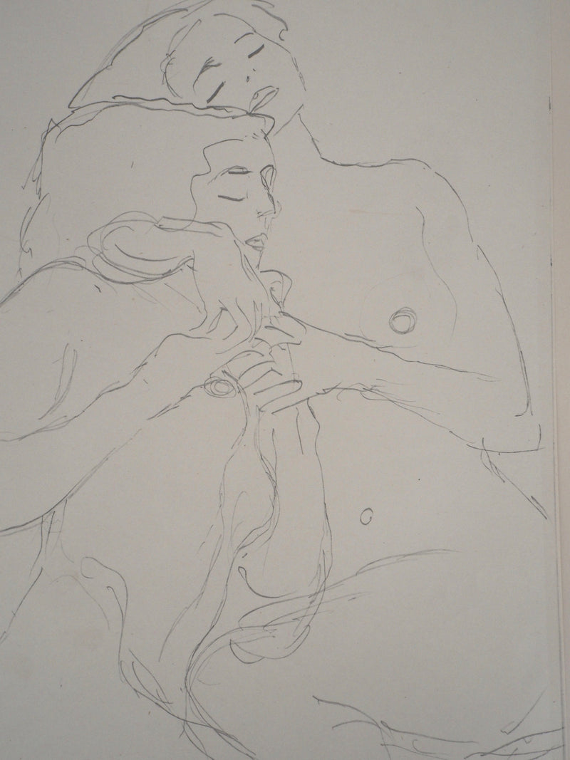 Gustav KLIMT : Deux nus, Lithographie originale (photo de détail 3) - Crédit photo : Galerie Art.Paris