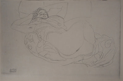 Gustav KLIMT : Extase, Lithographie originale (vue générale) - Crédit photo : Galerie Art.Paris