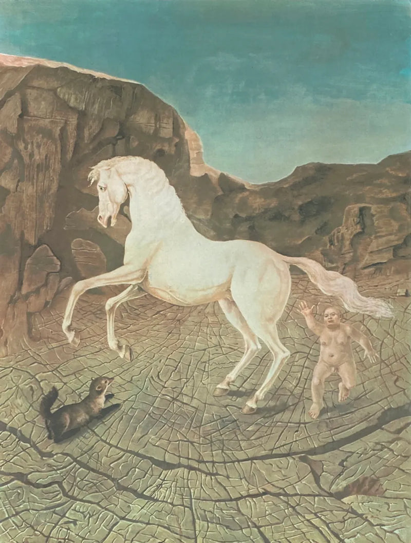 Stanislao LEPRI : Le cheval blanc, Sérigraphie originale signée