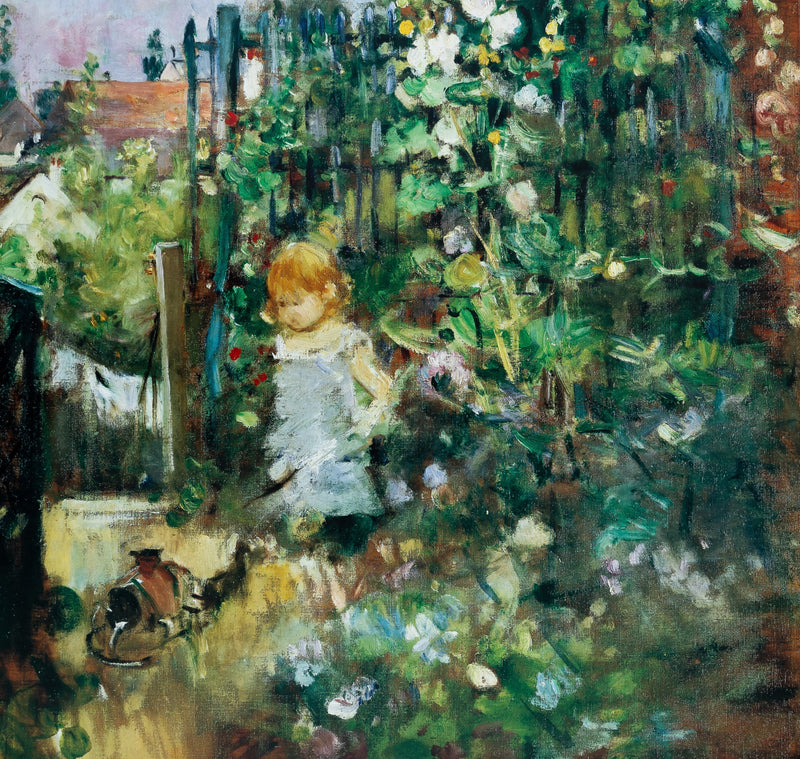 Berthe MORISOT : Enfant dans le jardin de roses, Affiche originale d&