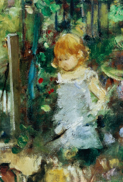 Berthe MORISOT : Enfant dans le jardin de roses, Affiche originale d'époque